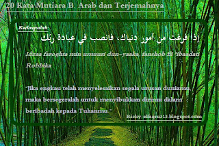 20 Kata Mutiara B. Arab dan Terjemahnya