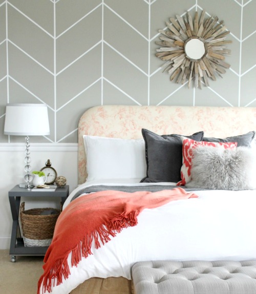 Driftwood Mirror above Bed