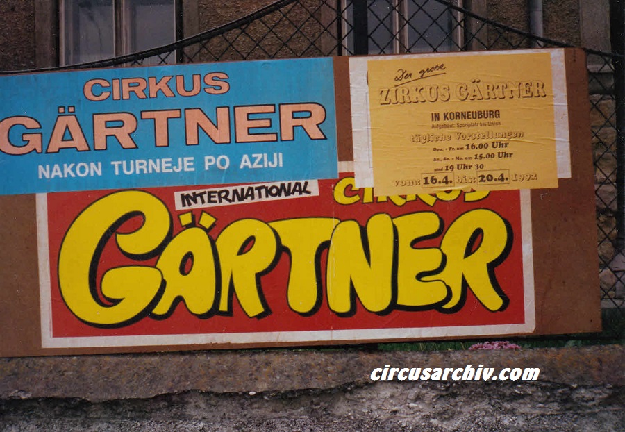 Circus News Damals Circus Gartner 1992