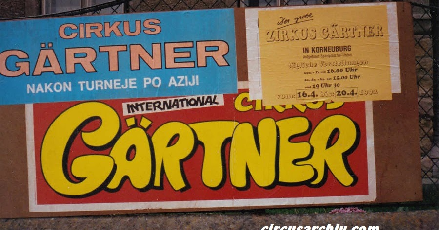 Circus News DAMALS. CIRCUS GÄRTNER 1992