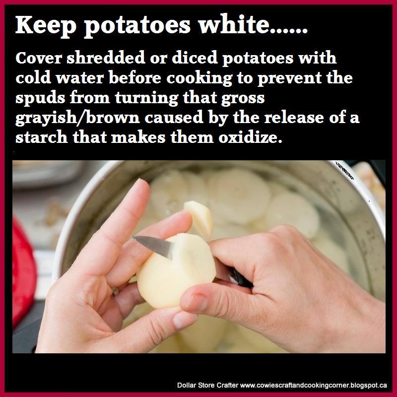 how to keep peeled potatoes from browning