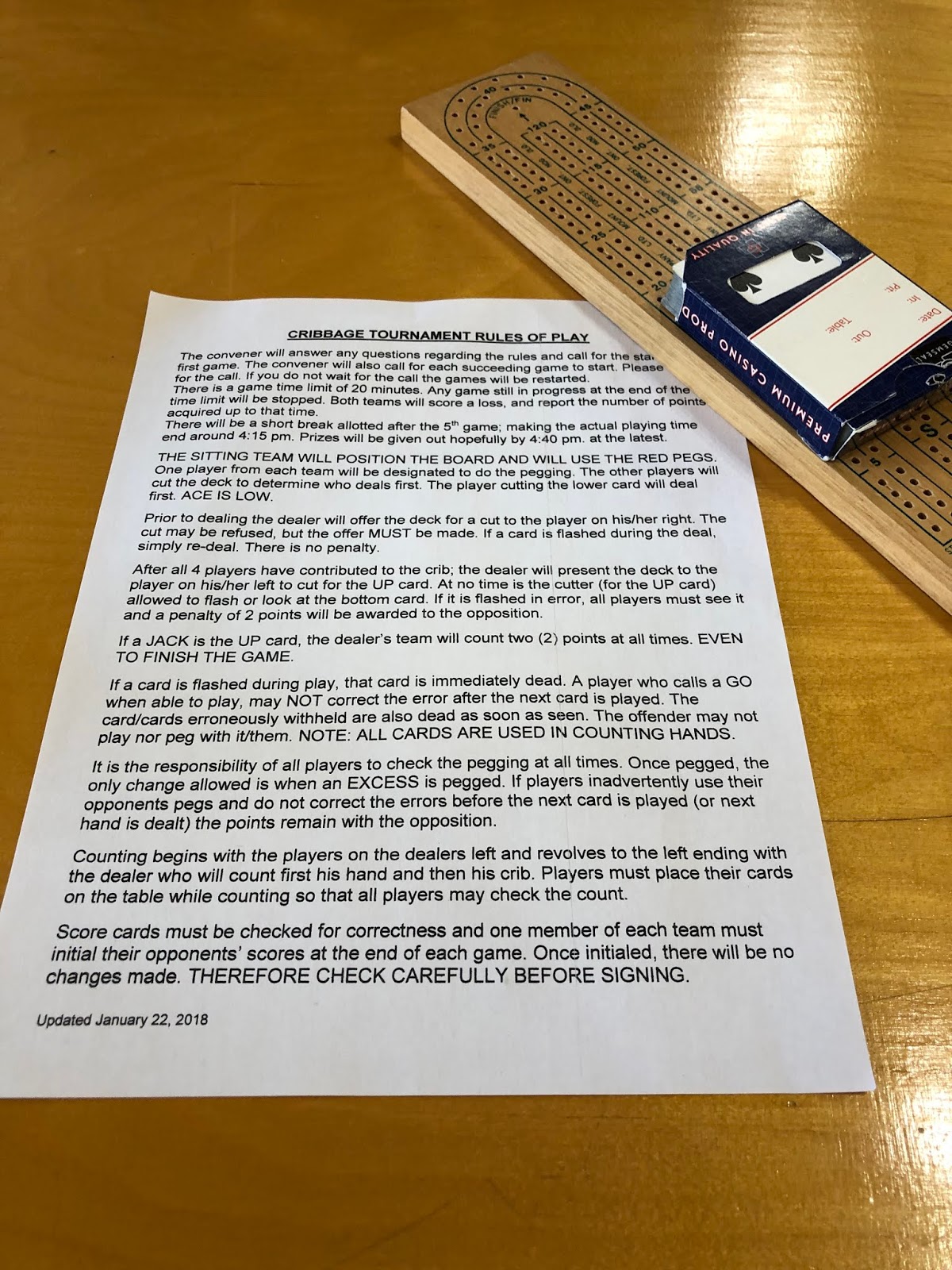 Teena in Toronto Open Cribbage Tournament, Royal Canadian Legion