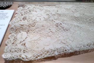 Sample of Irish lace crochet in off white thread.