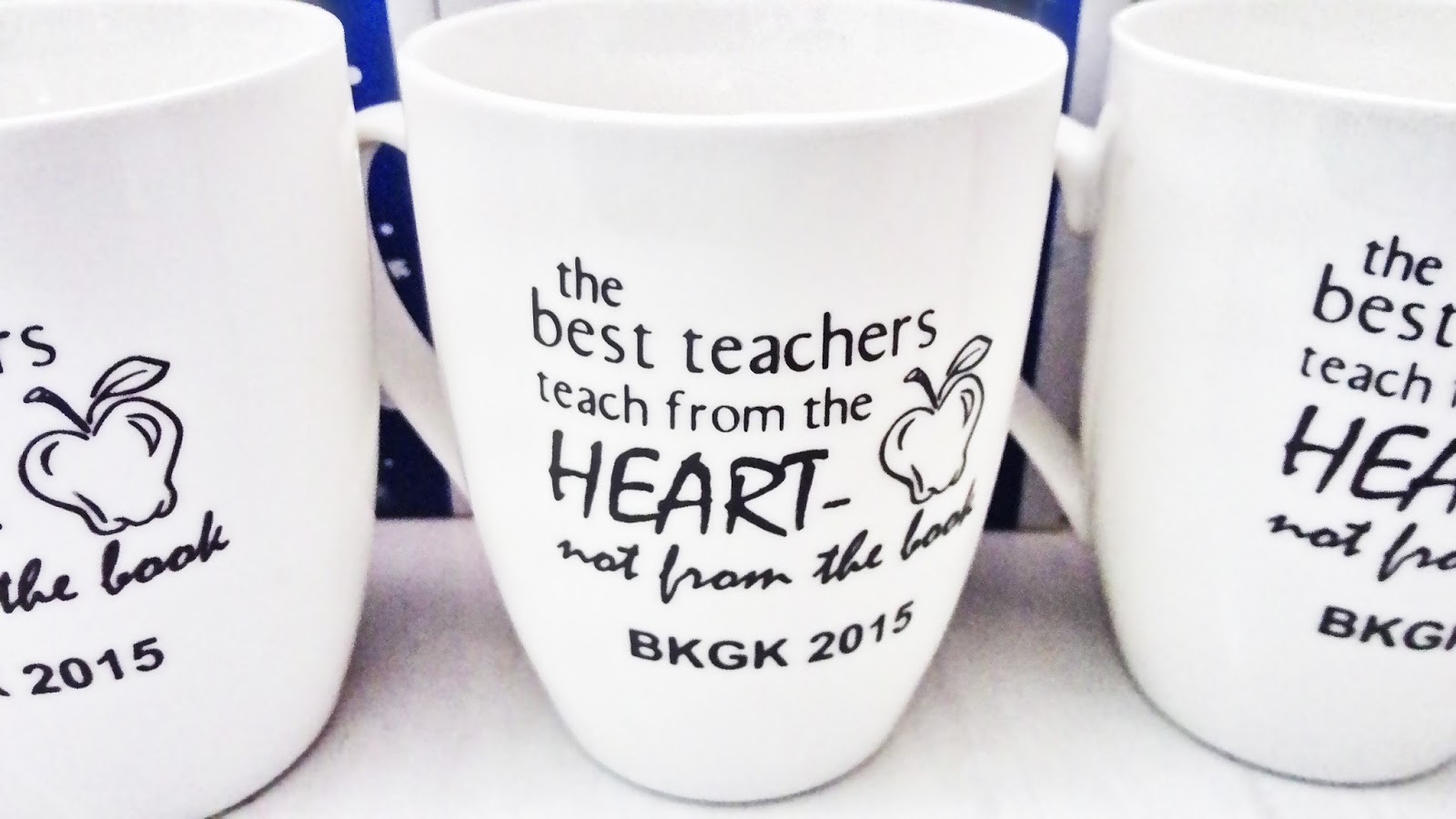 White Ceramic Printed / Cetak Mug Putih / Cenderhati Sekolah