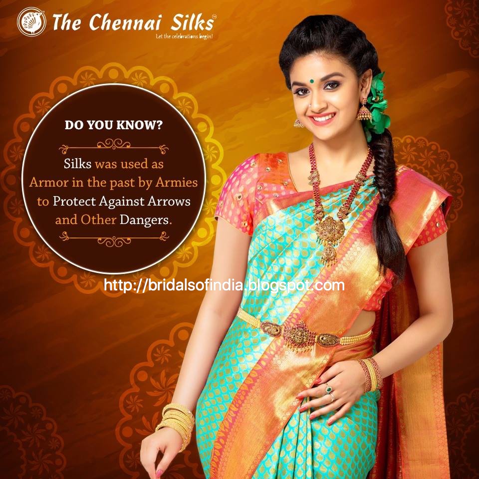 Fashion World Keerthi Suresh In Beautiful Silk Saree For Chennai Silks Advertisement Keerthi suresh in gorgeous chandbalis earrings. keerthi suresh in beautiful silk saree