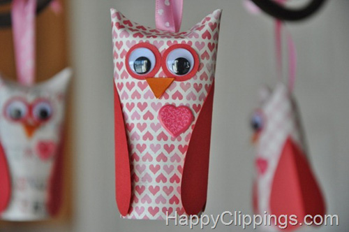 My Owl Barn: DIY: Valentine Paper Roll Owls