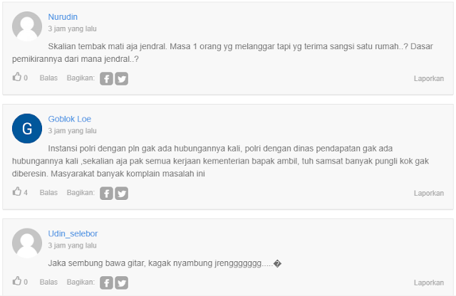 Komentar - Komentar Favorit, Gara-Gara Usul Denda Tilang Diganti Cabut Listrik dan Air