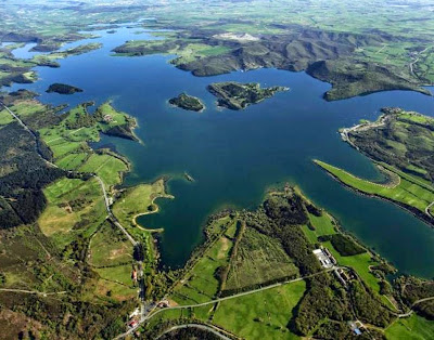 Vista aérea del embalse