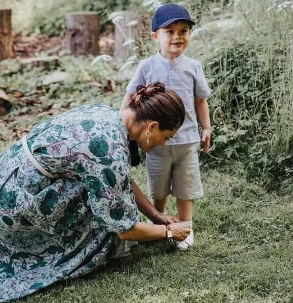 Skäralid Natural Playground in Söderåsen National Park in Skåne. Crown Princess Victoria wore Dagmar Amelia dress