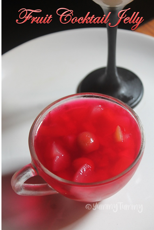 Fruit Cocktail Jelly Recipe Fruits & Jelly Pudding Recipe Yummy Tummy