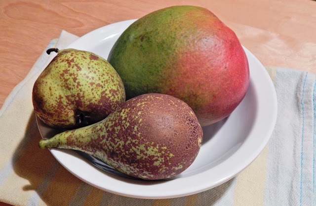 Inventos de cocina: Zumo de mango y pera