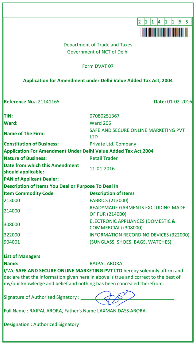 Safe Shop Legal Documents Indian Direct Selling Company Safe Shop India