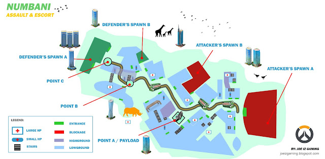 Overwatch Numbani Map Layout & Health Packs Location