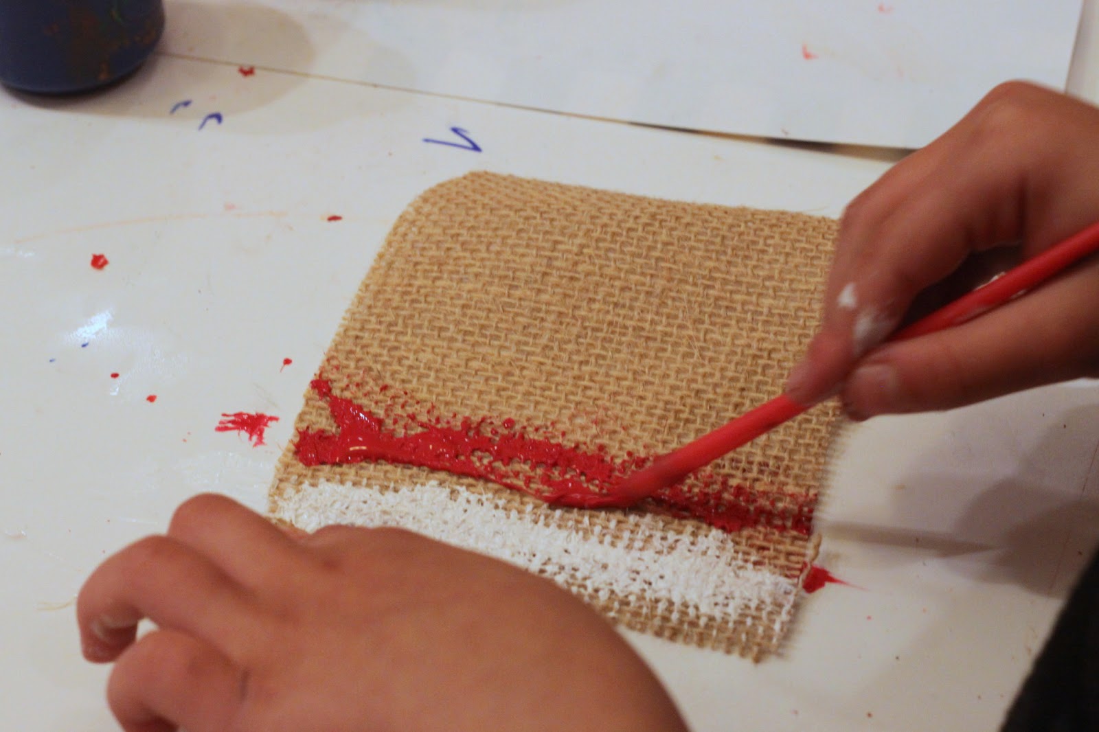 Green Owl Art Burlap Flags for The 4th of July