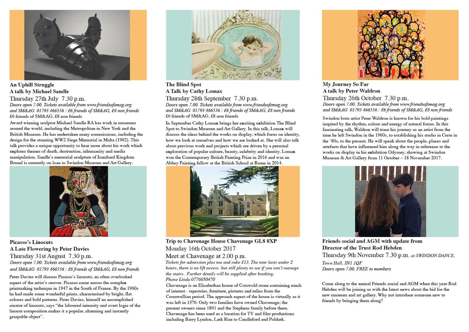 friends of swindon museum art gallery new talks and trips flyer museum flyer gallery opening