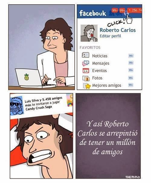 Meme de Humor Roberto Carlos - Un millón de amigos