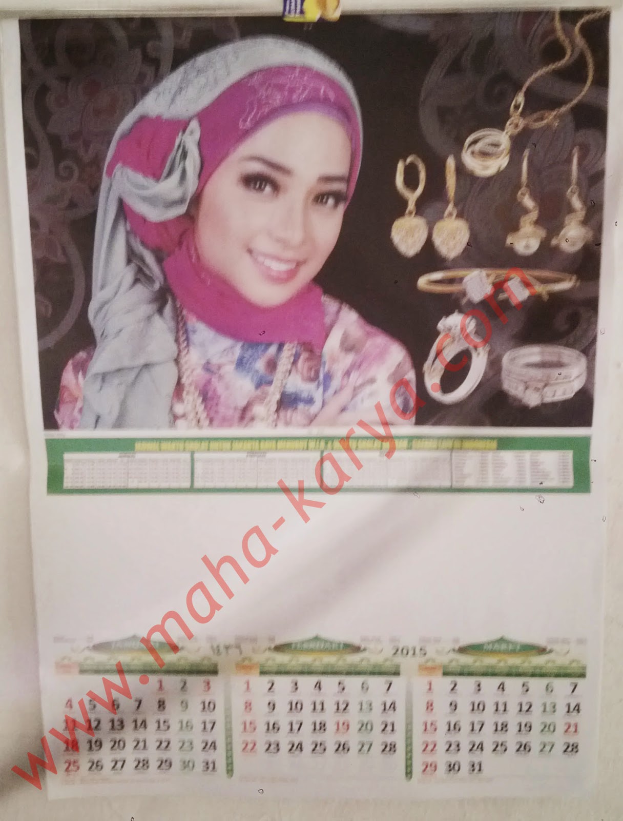JUAL KALENDER DINDING SABLON NAMA TOKO ATAU PERUSAHAAN Maha Karya