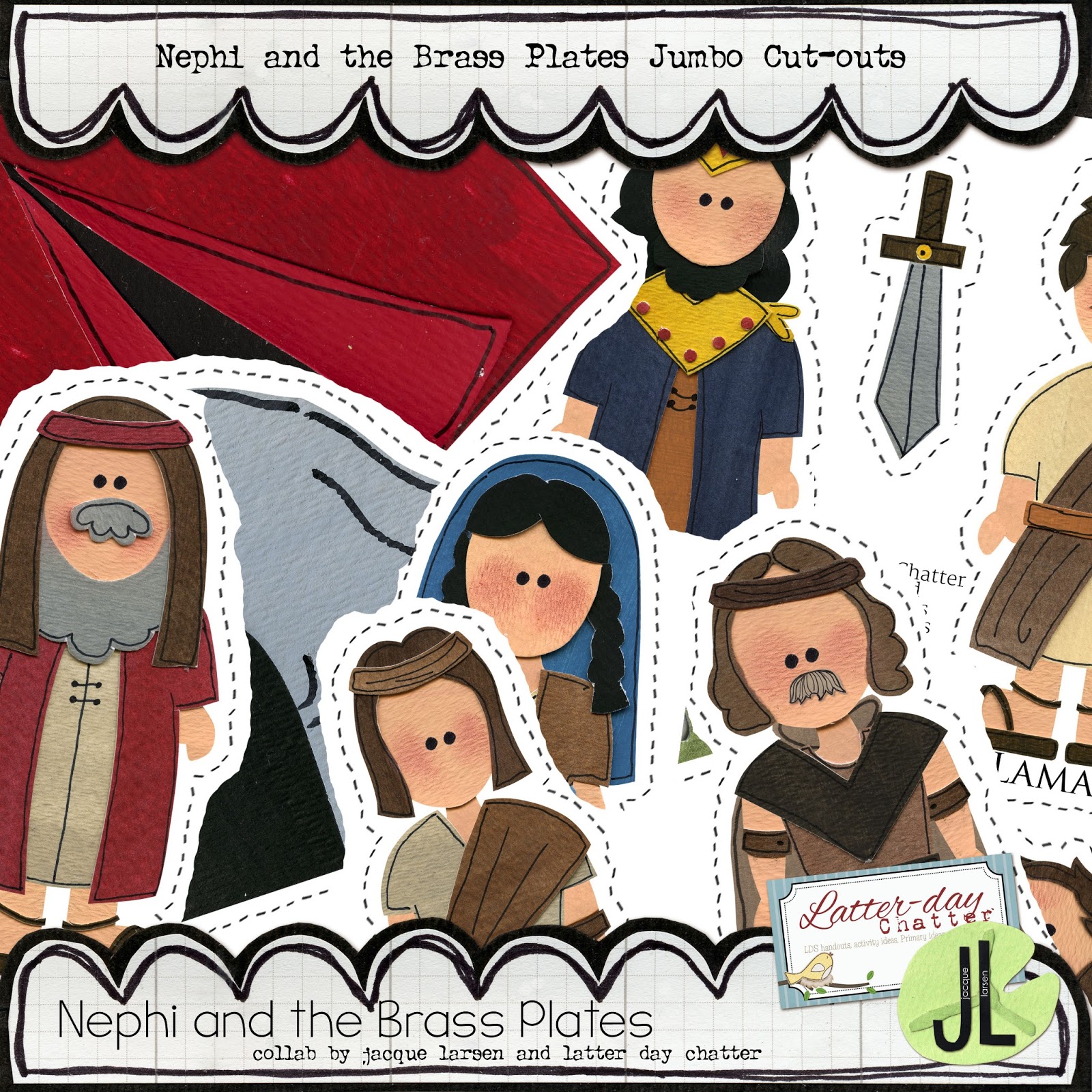 Latter day Chatter Nephi And Brass Plates Jumbo Cut outs latter-day-chatter-nephi-and-brass-plates-jumbo-cut-outs