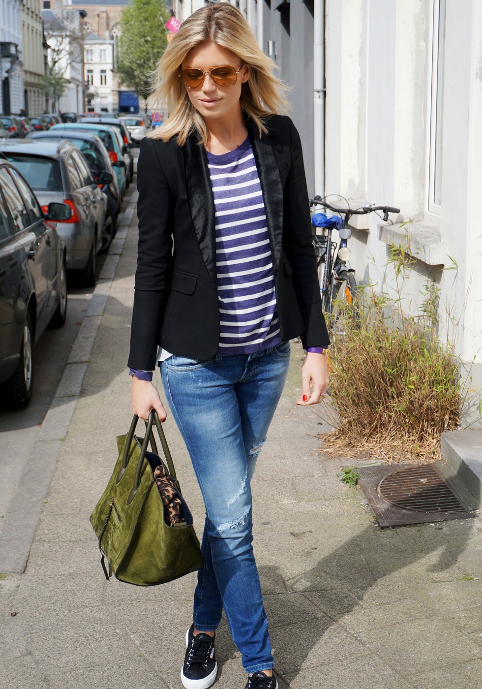 Mirror of Fashion: OUTFIT OF THE DAY // SHIMMERING STRIPES