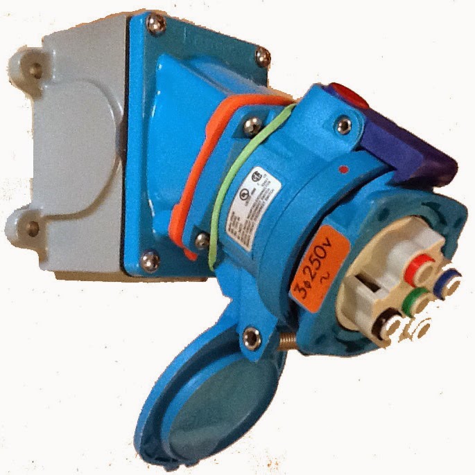 Industrial Electric Switches Meltric Wall Mount 30 AMP Plug