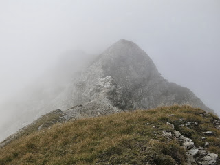 Am Grat zwischen Ost- und Hauptgipfel, kurz vor der Schlüsselstelle