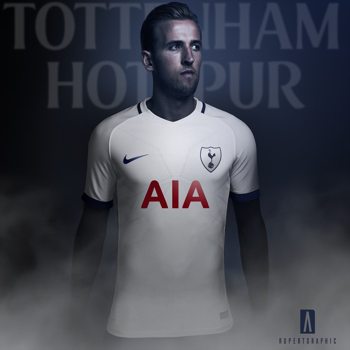 NIKE 2017-2018 Tottenham Away Goalkeeper Football Soccer T-Shirt