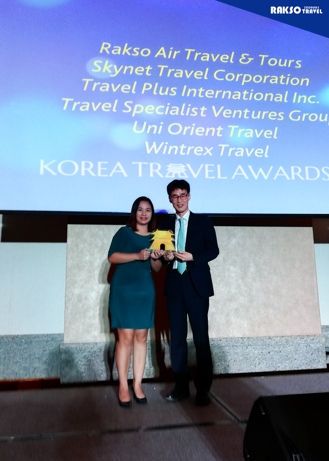 RAKSO TRAVEL garnered 5 Major Awards at the KTO Awards Night