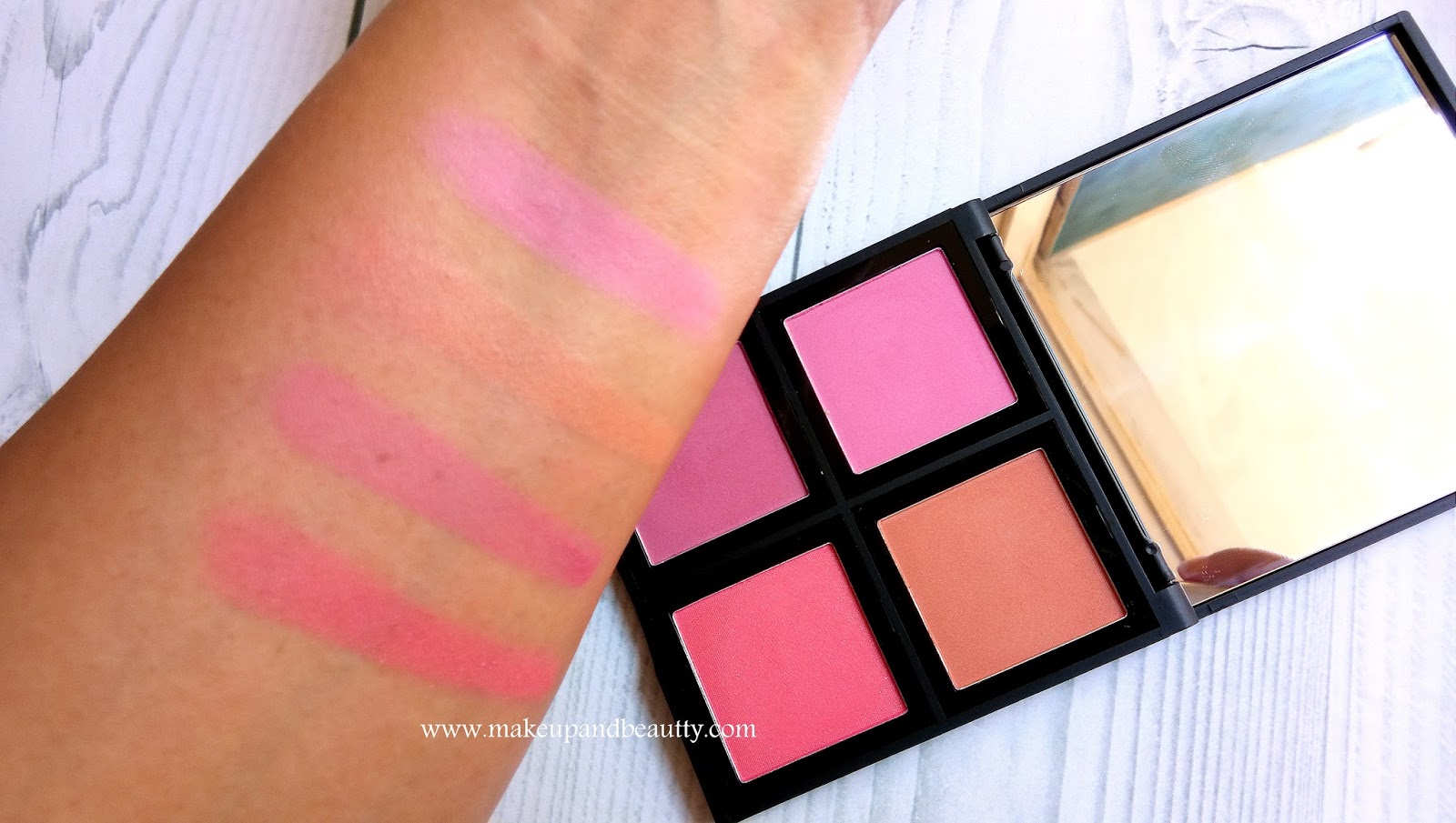 Makeup and beauty !!! REVIEW & SWATCHES ELF POWDER BLUSH PALETTE (LIGHT).