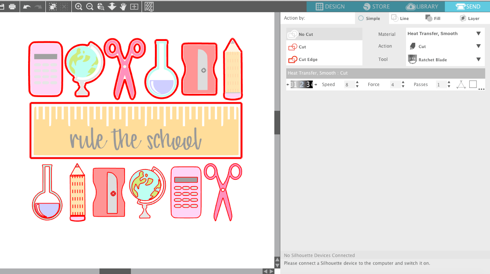 Download Free Silhouette School Design Set 7 Cut Files 2 Ways For Print And Cut And Layering Silhouette School