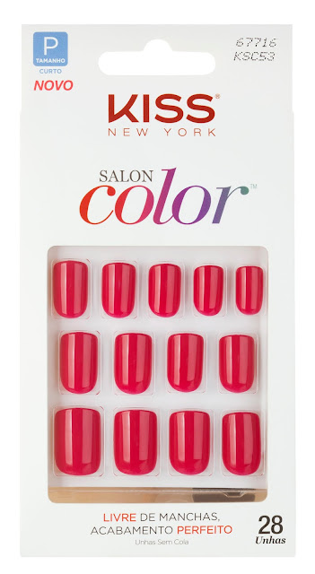kit de Salon Color da KISS New York unha postica colorida rosa