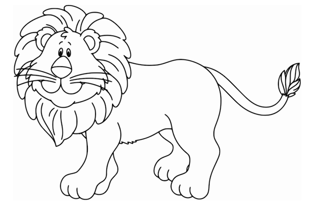EARLY EDUCATION : Coloring lion pictures