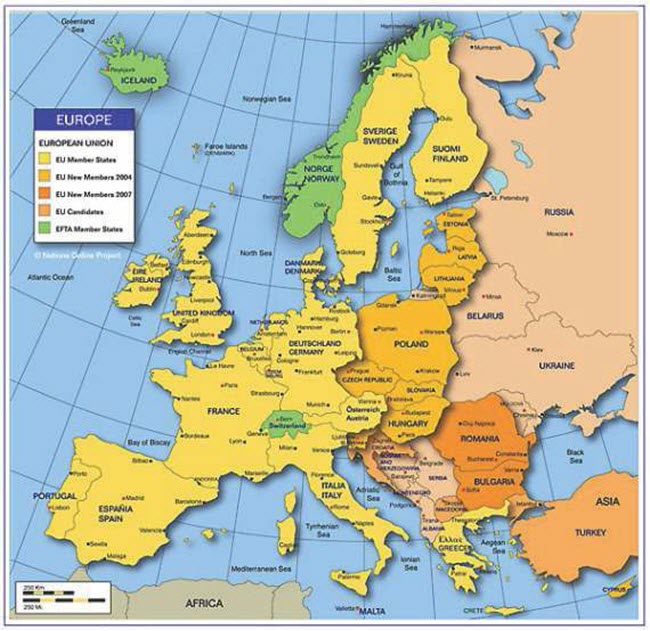 Letak dan Luas Benua Eropa | Mikirbae