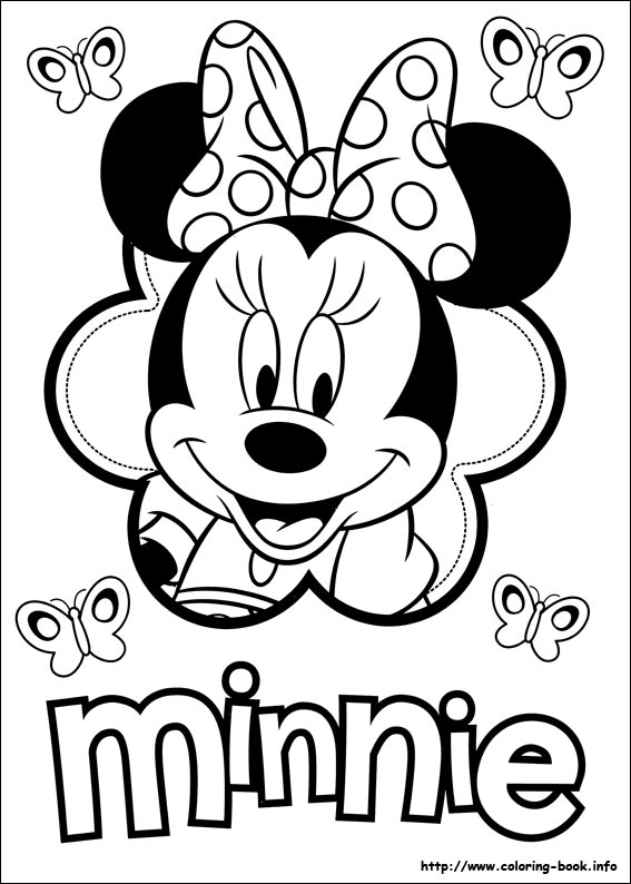 Minnie Mouse Bow Coloring Page - photo #11