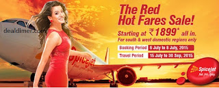 Spicejet Red Hot Fares Sale