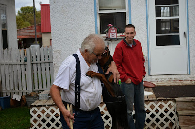 Onyx greets Grandpa Photo by Trisha Field
