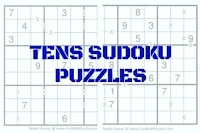 Main Page which list all the Tens Sudoku Puzzle Types