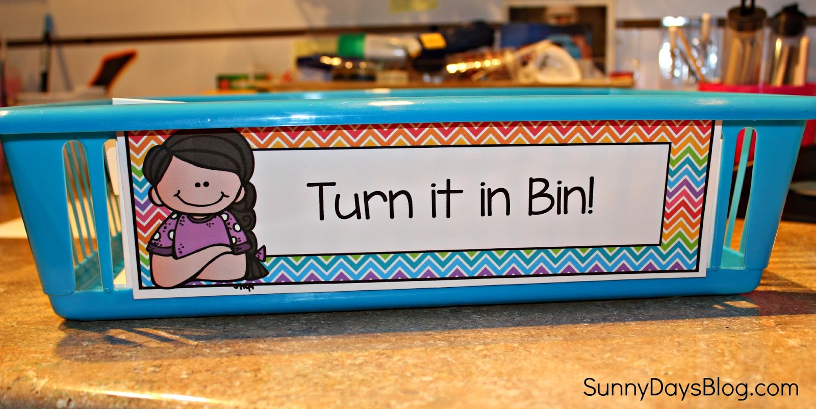 Bin label clips image