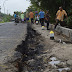 Waduh, Jalan Kunduran - Blora Malah Ambles Sebelum Ramai Arus Mudik