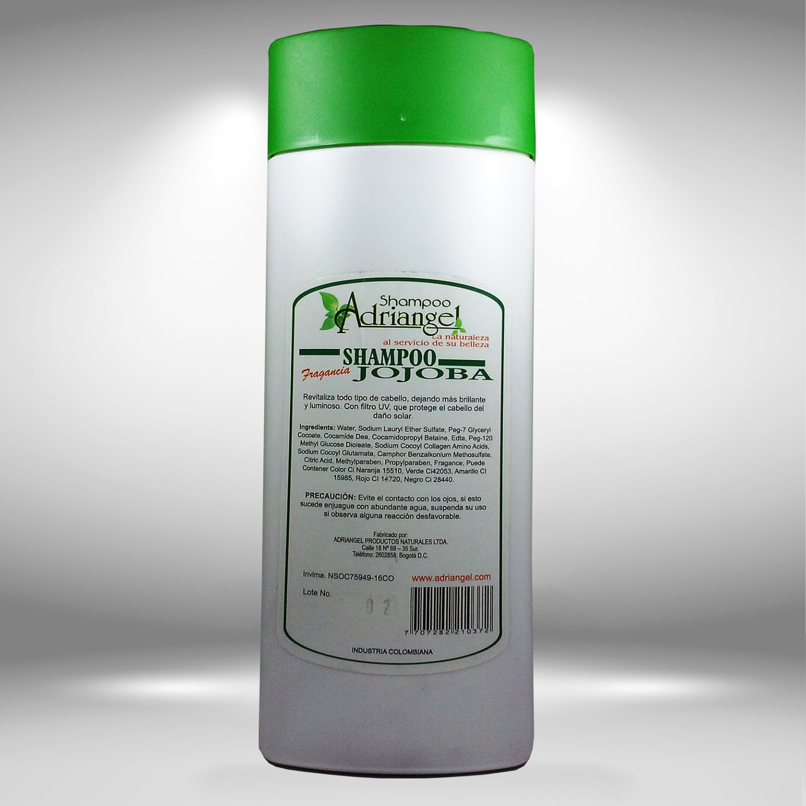 nabot botica natural shampoo revitalizante de jojoba adriangel 450ml