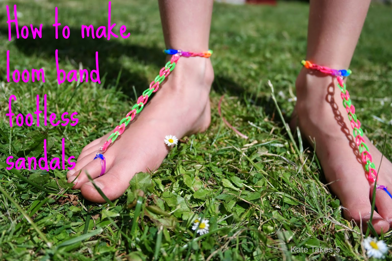 Loom Band Footless Sandals
