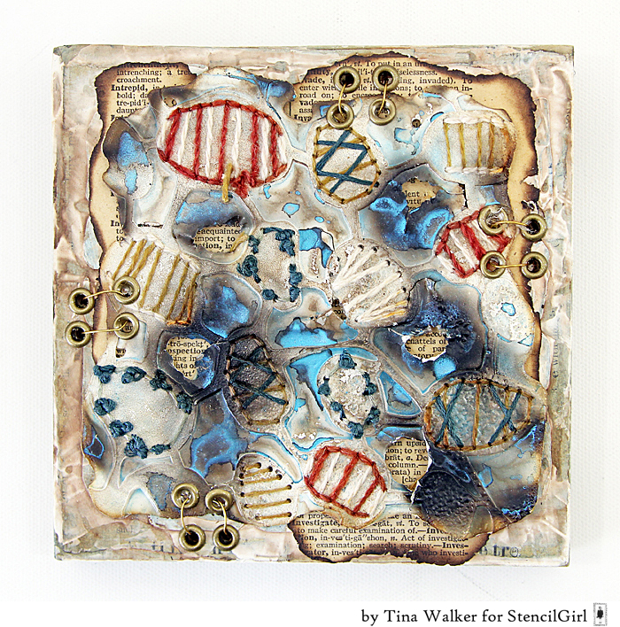 StencilGirl Talk Get Dimensional with Stencils and Resin, a mixed