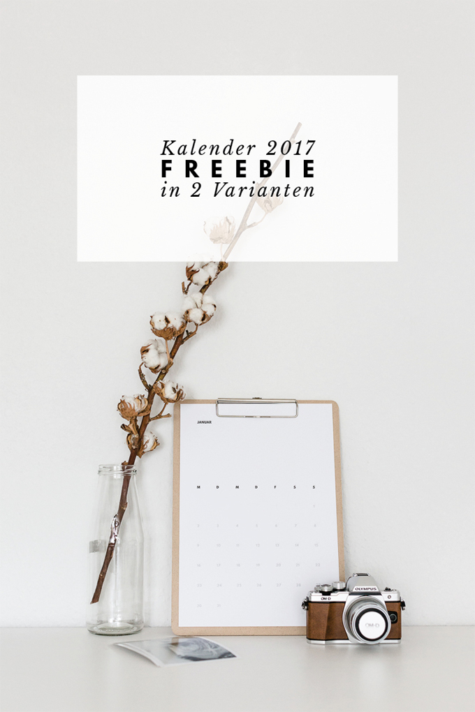 DIY • 17 kostenlose Kalender für 2017 zum selbst ausdrucken | Villa