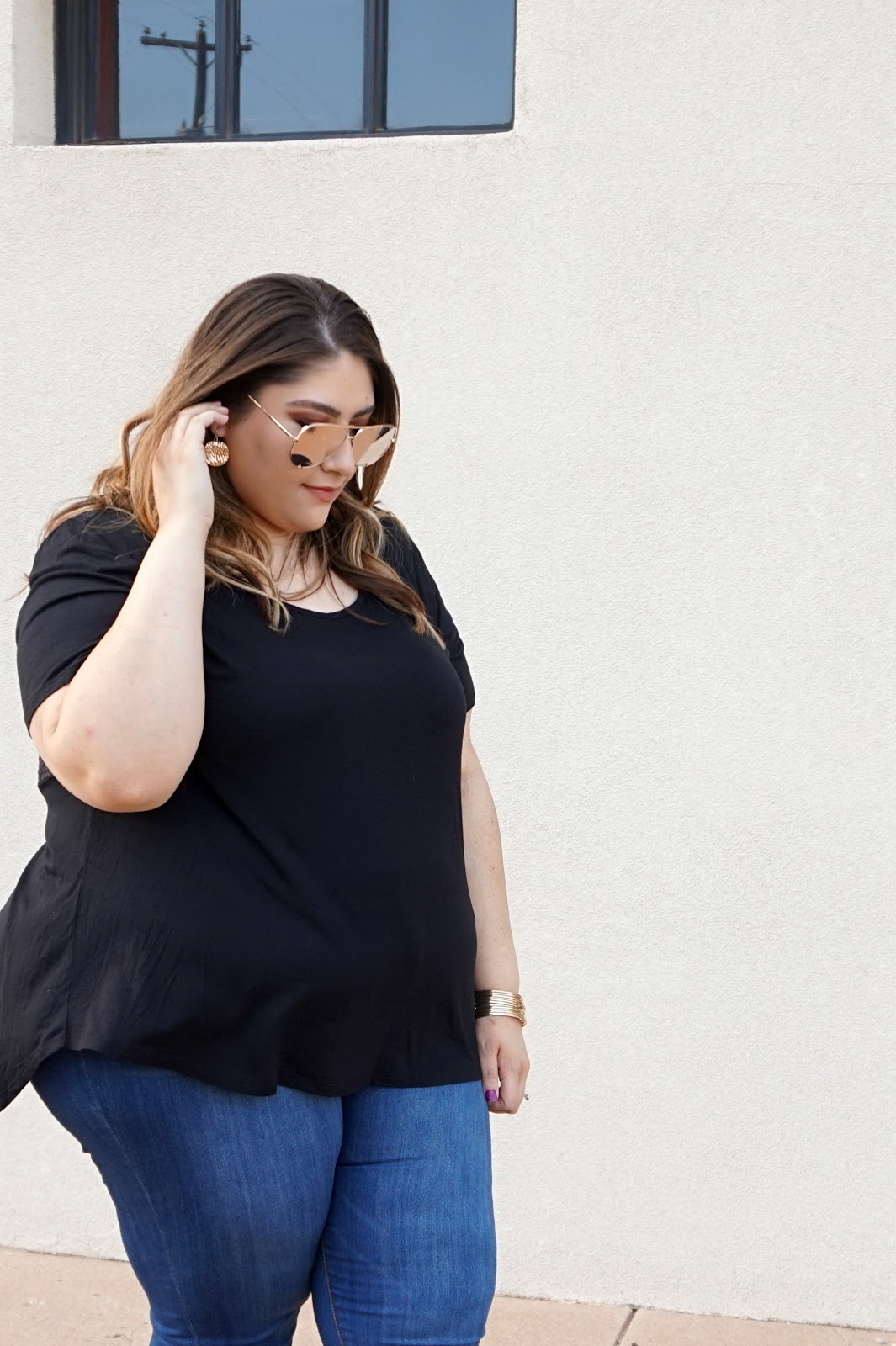 Black Plus Size High Low Top | Easy & Cute Plus Size Outfits | Dia & Co Plus Size Clothing Subscription | Plus Size Outfits // Beauty With Lily, A West Texas Beauty, Fashion & Lifestyle Blog