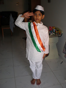 Arun Salutes the flag