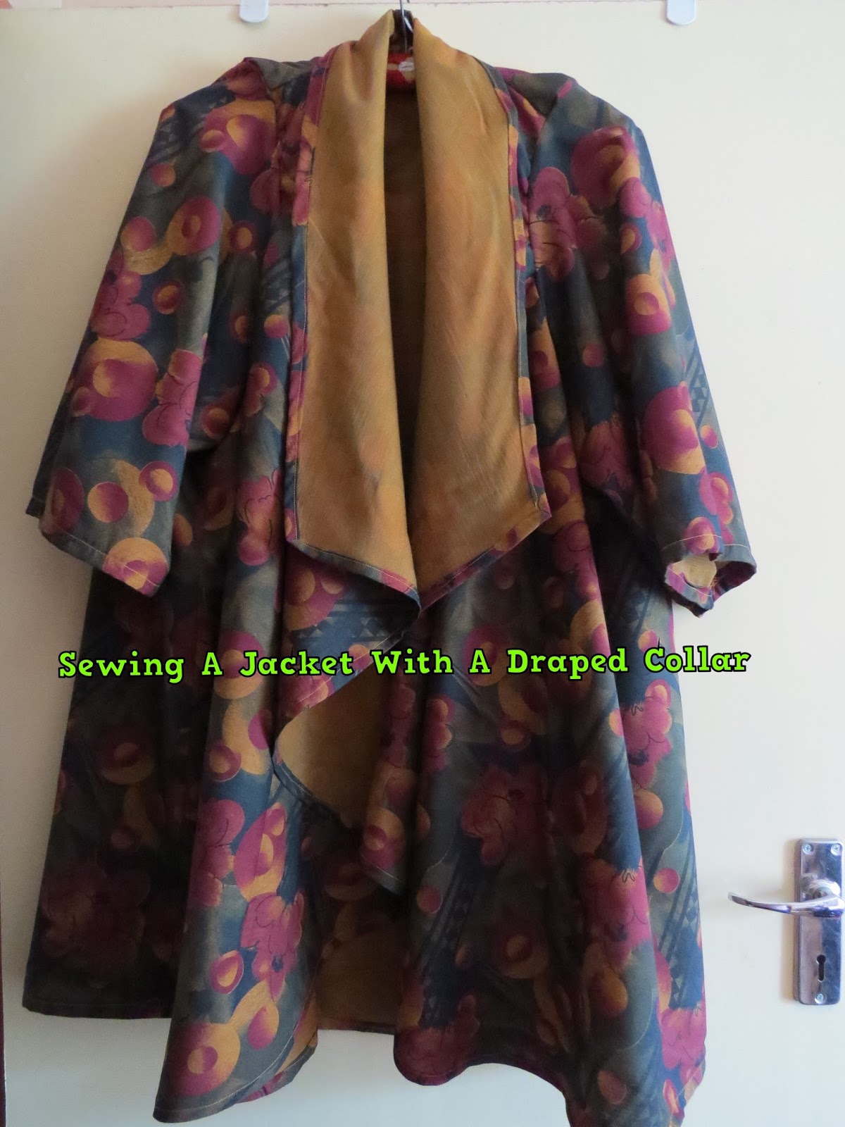 A Pretty Talent Blog Sewing A Jacket With A Draped Lapel