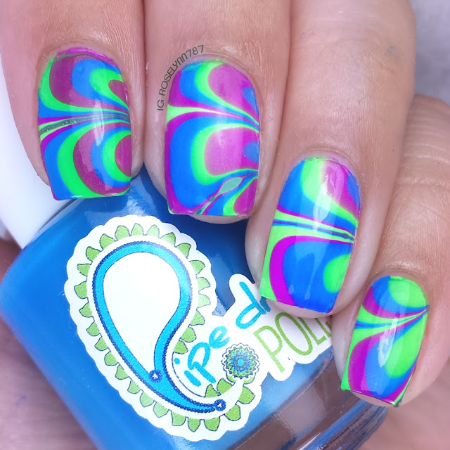 Bestie Triplet Nails Watermarble