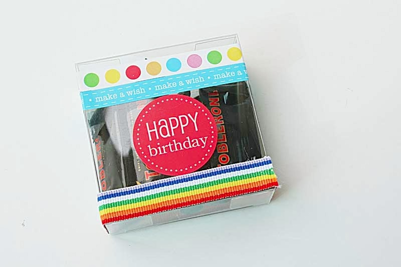 SRM Stickers Blog - Birthday Gift Set by Yvonne - #muslin #bag #birthday #stickers #borders #clear box #gift 