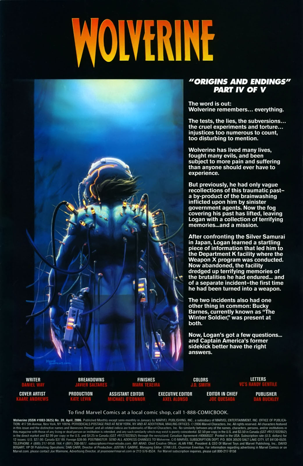 Read online Wolverine (2003) comic - Issue #39 - 2