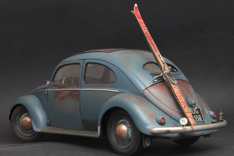 Master Models VW Kafer Skis, and ski rack