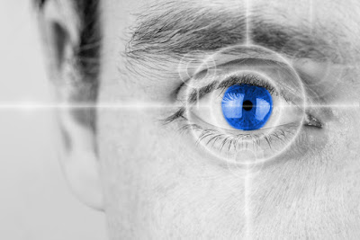 Executive Selling Requires Empathy A close-up photo of a man's eye